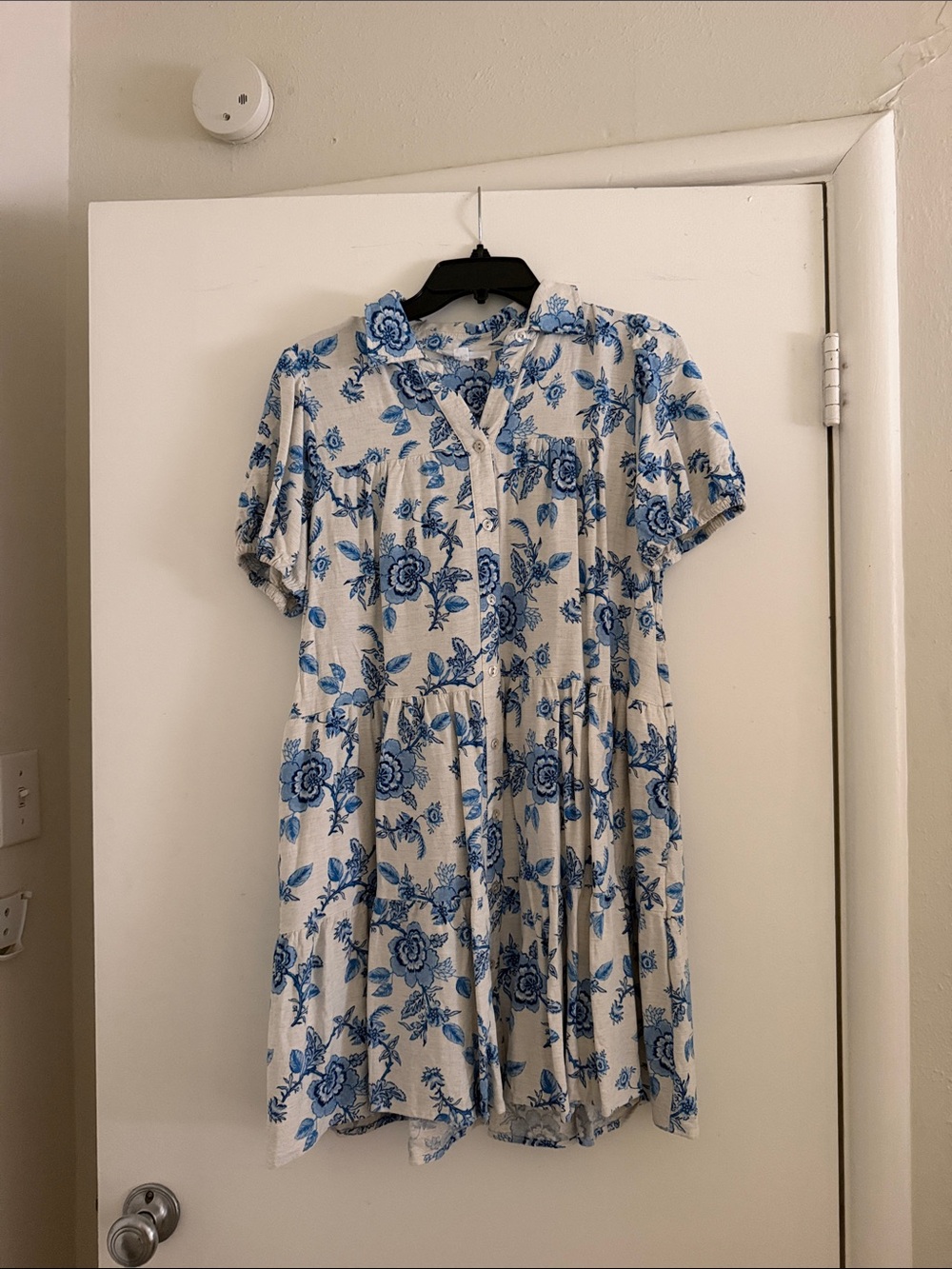Cream & Blue floral dress